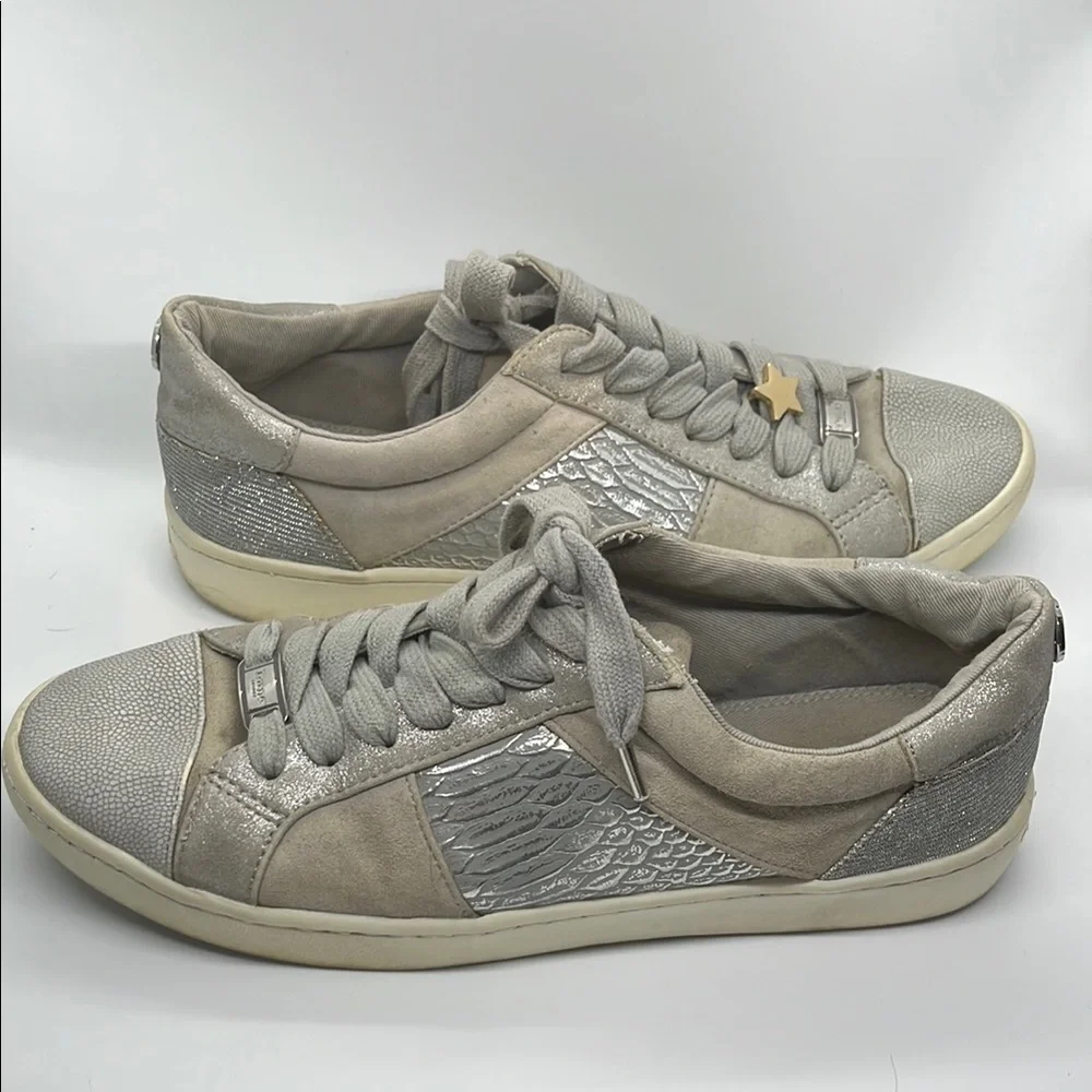 Dune London Gray Sneakers Suede Low-Top - Picture 5 of 13